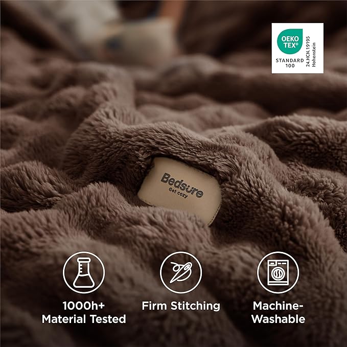 Bedsure Brown Twin XL Blankets for Bed - Image 5