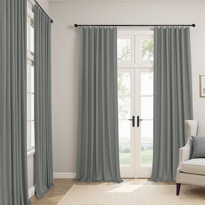 Dark Grey Thermal Curtains 54 Inch Length - Image 6