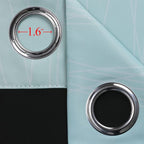 Aqua and Beige Ombre Blackout Bedroom Curtains 102 Inches | Thermal Insulated - Image 7