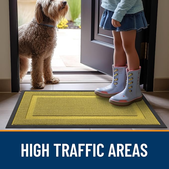 OLANLY Front Door Mat Outside 59x34, All-Season Heavy-Duty Rubber Doormat | - Image 6