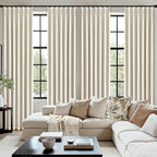 MIULEE Linen Pinch Pleated 100% Blackout Linen Curtains 40x96 Inches | Room - Image 7