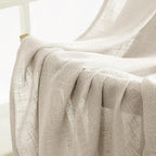 MIULEE Cream Linen Curtains 52x90 Inch Long - Image 6