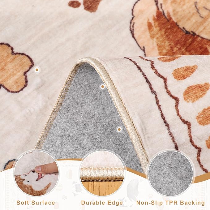 DUKINO 6x9 Washable Dog Area Rug - Image 6