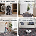 4x6 Area Rug for Bedroom Beside Rug, Laundry Room, Washable Non-Slip Low Pile - Image 7