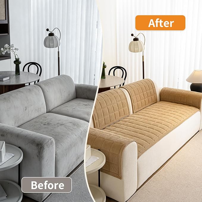 Couch Covers for Dogs Washable, 27.6"x59.1" Non Slip Couch Covers for Loveseat - Image 5