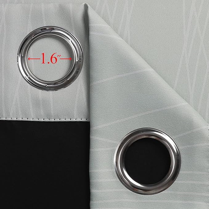Sage Green and Navy Blue Ombre Blackout Curtains - Image 7