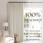 Pleated Cream Beige Linen Blackout Curtains - Image 3