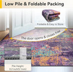 RELEANY Washable Runner 2'x6' Abstract Area Rug - Image 8