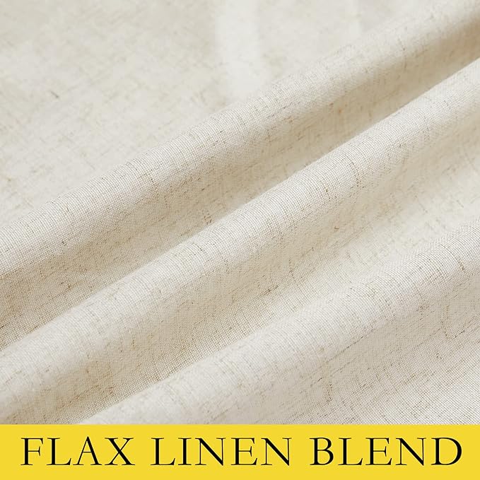 NICETOWN Natural Linen Complete Blackout Cold Reducing Curtains 48 inches - Image 8