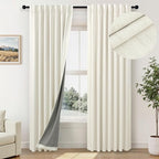 Neutral 80 Inch Nursery Blackout Curtains by Pitalk