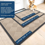 OLANLY Front Door Mat Outside Entrance 33x21, Waterproof Heavy-Duty Doormat | - Image 2