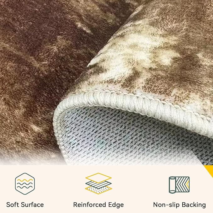 RELEANY Washable 3'x5' Abstract Area Rug - Image 4