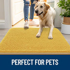OLANLY Dog Door Mat for Muddy Paws 40x32, Super Absorbent Chenille Mud Mat | - Image 6