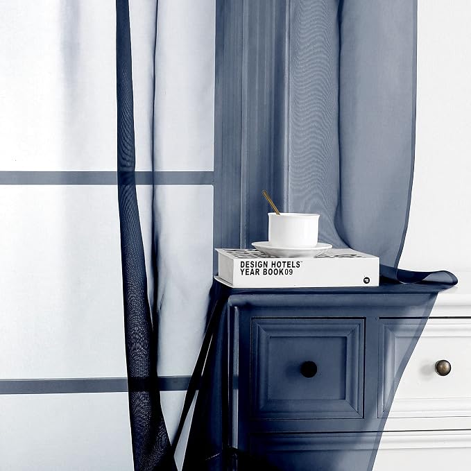 Short Sheer Curtains 24 Inches Long 2 Panels - Image 3