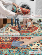 SERISSA 2x5 Washable Non Slip Boho Runner Rug - Image 2