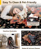 RELEANY Washable Area Rug, Square 7'x7', Water Repellent, Pet Friendly - Image 3
