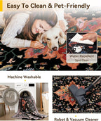 RELEANY Washable Area Rug, Small 2'x4', Water Repellent, Pet Friendly, Vintage - Image 4