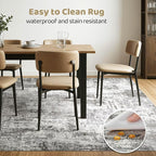 LOONGRUG 6x9 Area Rugs Washable Neutral Modern Living Room Rug Grey Black | - Image 6