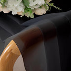 Black Sheer Valances for Windows 18 Inch Length 2 Pcs, Cafe Kitchen Curtains - Image 3