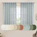 Linen Semi Sheer Curtains 48 Inch by LAMIT