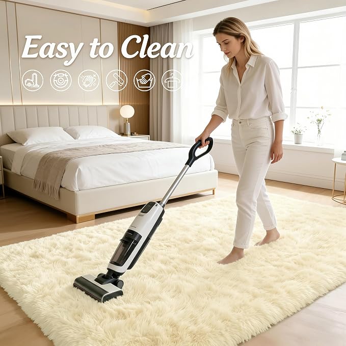 OLANLY Area Rugs for Living Room Bedroom, Machine Washable 4x5.9 ft Soft Fluffy - Image 6