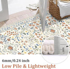 Yamaziot 2x8 Washable Hallway Runner Rug Non Slip Carpet, Colorful Beige | Soft - Image 4