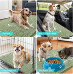 OLANLY Dog Door Mat for Muddy Paws 59x24, Paw Print Design Chenille Mud Mat | - Image 7