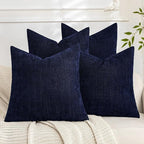 Set of 4 Soft Textured Decorative Throw Pillow Covers 22x22 Inch Cozy Farmhouse by Cozoomy
