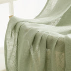 MIULEE Sage Green Linen Curtains 52x45 Inch 2 Panels - Image 6