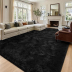 7x10 Large Black Fluffy Soft Area Rug Non-Slip - Image 2