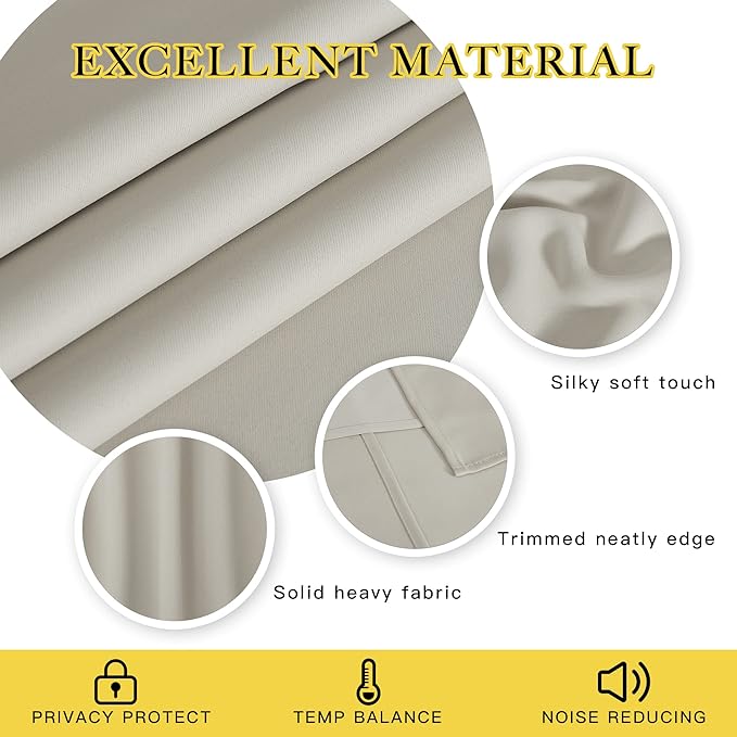 NICETOWN Extra Wide Blackout Sliding Door Curtains 95 inch Length - Image 5