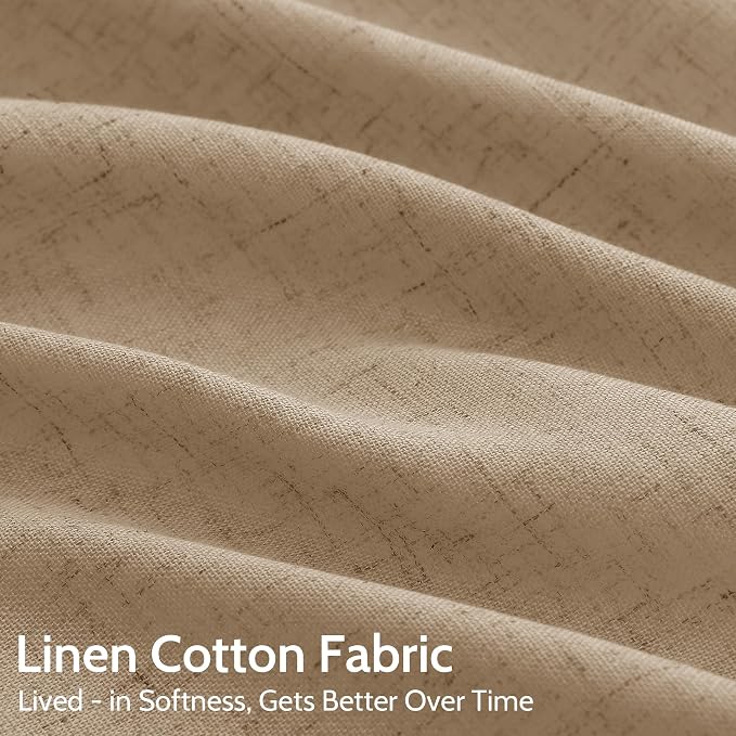 Sand Beige Curtains 63 Inch Length - Image 4
