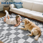 GarveeHome Checkered Washable 2x3 Rug Small Area Rugs Non-Slip - Image 9