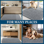 OLANLY Dog Door Mat for Muddy Paws 47x20, Super Absorbent Chenille Mud Mat | - Image 8