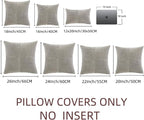 Fancy Homi 2 Packs Neutral Grey Lumbar Decorative Throw Pillow Covers 12x20 Inch - Image 7