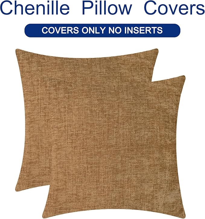 CaliTime Decorative Couch Throw Pillow Covers 16 X 16 Inches Apricot Brown | - Image 6