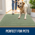 OLANLY Dog Door Mat for Muddy Paws 50x30, Super Absorbent Chenille Mud Mat | - Image 6
