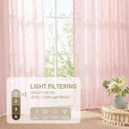 Sheer Linen Curtains 63 Inch Length - Image 4