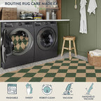 Lahome Checkered Easy Jute 5x7 Outdoor Rug, Washable Rugs - Image 6