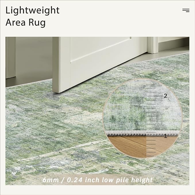 Soalmost Abstract Rug 5x7 Washable Area Rugs - Image 7