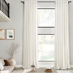 Cream Linen Curtains 168 Inches Long by Nanspring