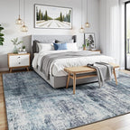 9x12 Area Rug for Living Room, Abstract Washable Non-Slip Large Rugs, Dining - Image 2