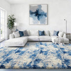 Ophanie 9x12 Blue and Gray Area Rugs by Ophanie