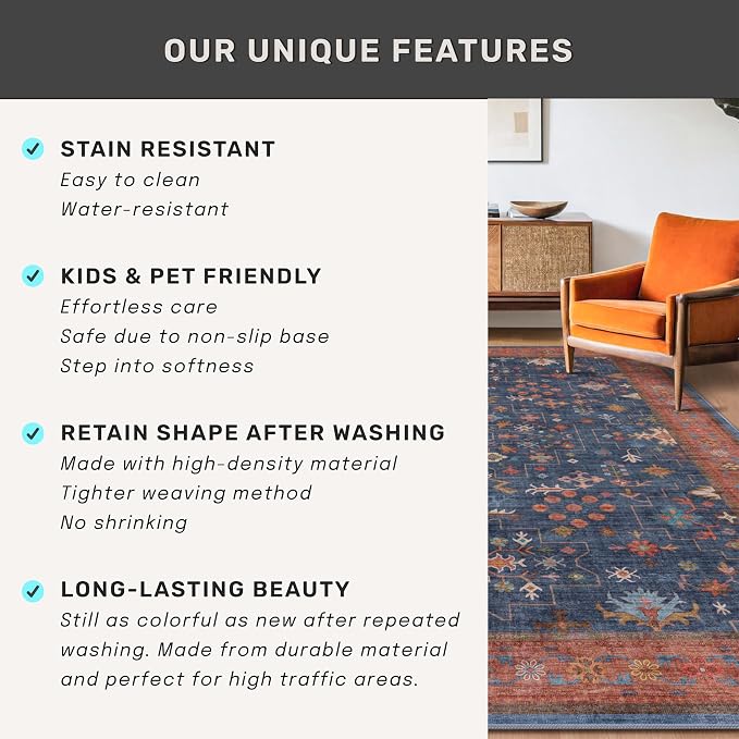 Washable 2x3 Entry Rug Front Door Indoor, Farmhouse Small Area Rugs - Image 7