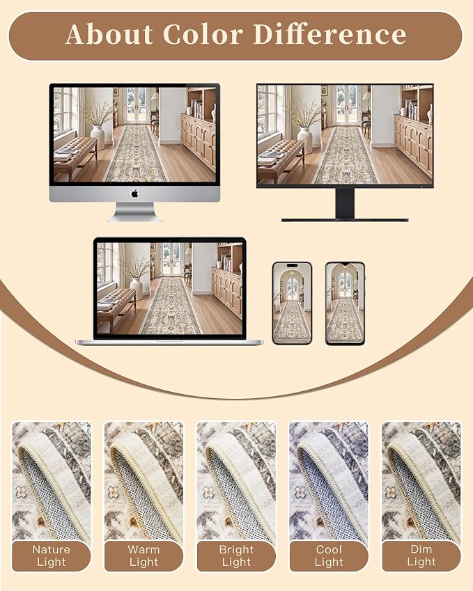Madane Washable Runner Rugs 2x12 Long - Image 10