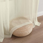Cream Sheer Curtains 72 Inches Long 2 Panels Set, Transparent Voile Sheer - Image 8