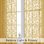 Furman Gold Sheer Curtains 84 inches Long - Image 4