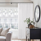 Snow White Pinch Pleated Linen Curtains 92 Inches Long 2 Panels | by Twodrapes