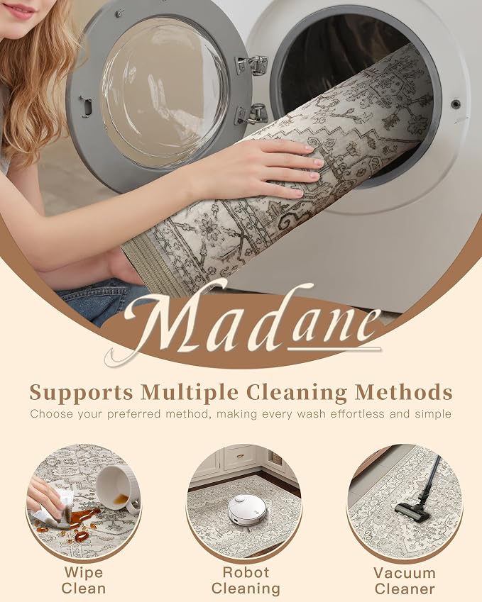 Madane Washable Runner Rugs 2x10 Long - Image 8