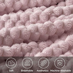 BEDELITE Lotus Pink Throw Blanket - Image 3